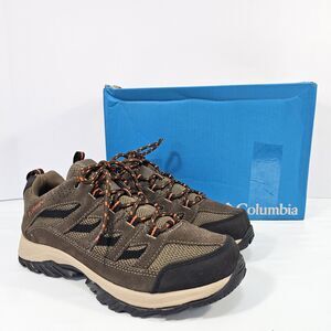 Columbia Crestwood Wide Men's Hiking Shoes, Brown/Heatwave, US 8.5